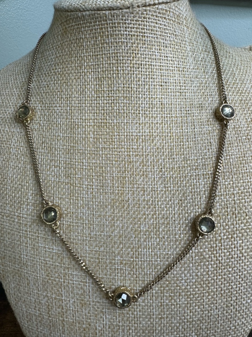 Marc by Marc Jacobs Gold-Tone Necklace with Rhinestones